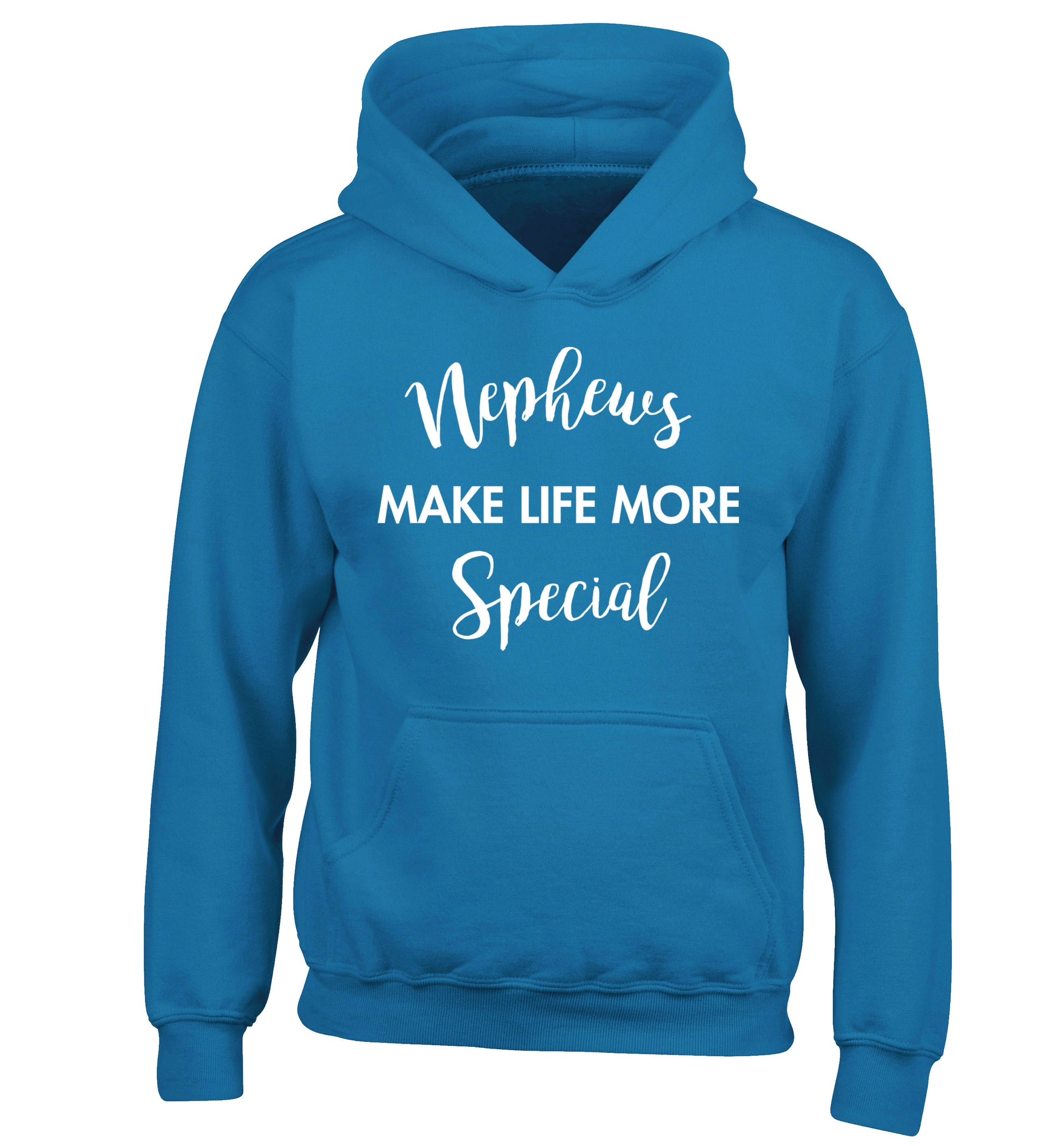 Nephews make life more special children's blue hoodie 12-14 Years