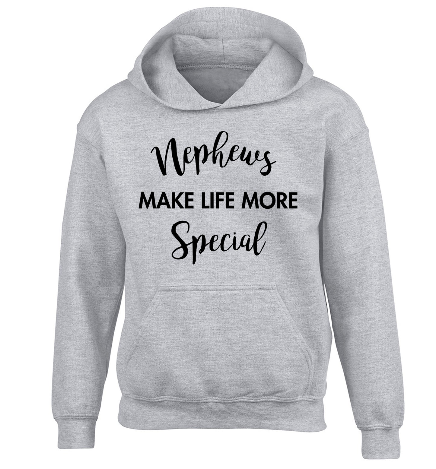 Nephews make life more special children's grey hoodie 12-14 Years