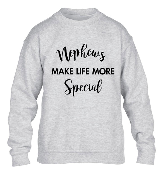 Nephews make life more special children's grey sweater 12-14 Years