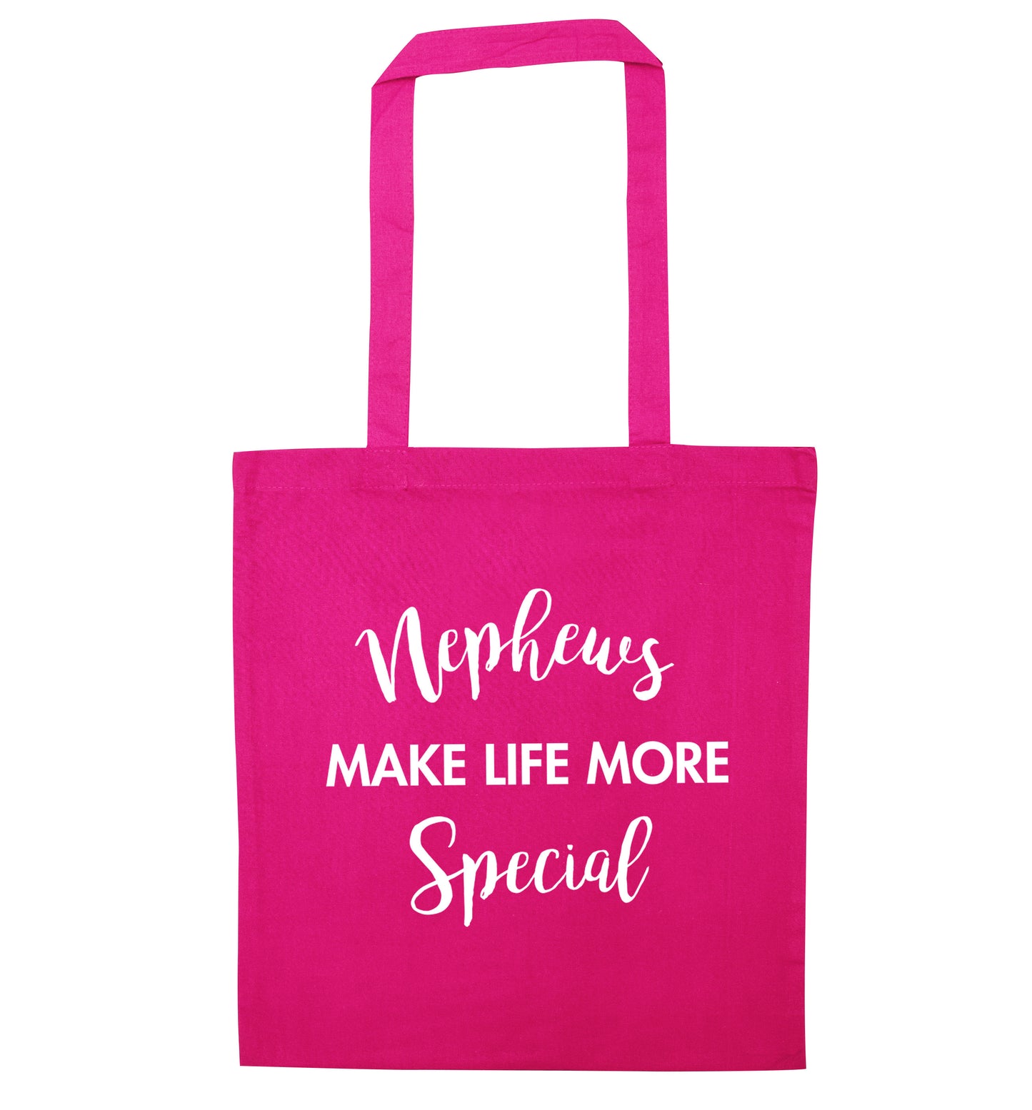 Nephews make life more special pink tote bag
