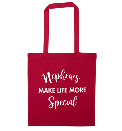 Nephews make life more special red tote bag