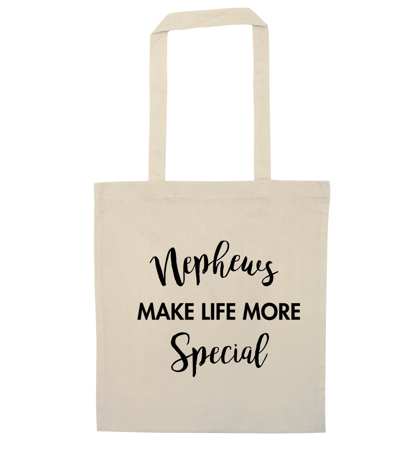 Nephews make life more special natural tote bag