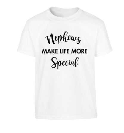 Nephews make life more special Children's white Tshirt 12-14 Years