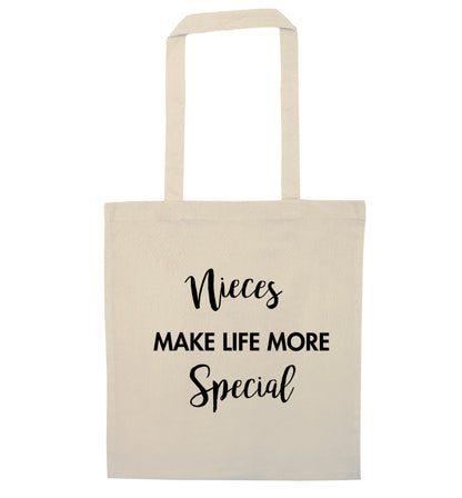 Nieces make life more special natural tote bag