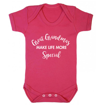 Great Grandmas make life more special Baby Vest dark pink 18-24 months