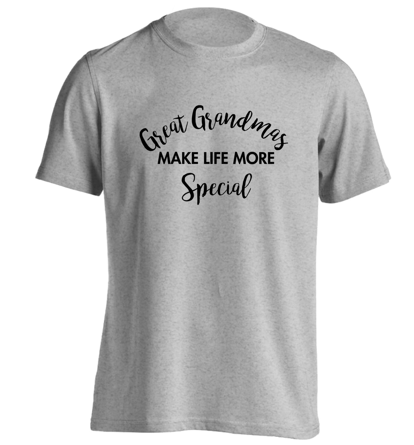 Great Grandmas make life more special adults unisex grey Tshirt 2XL