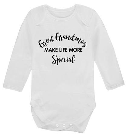 Great Grandmas make life more special Baby Vest long sleeved white 6-12 months