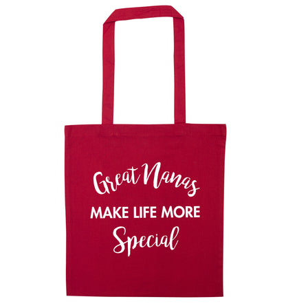Great nanas make life more special red tote bag