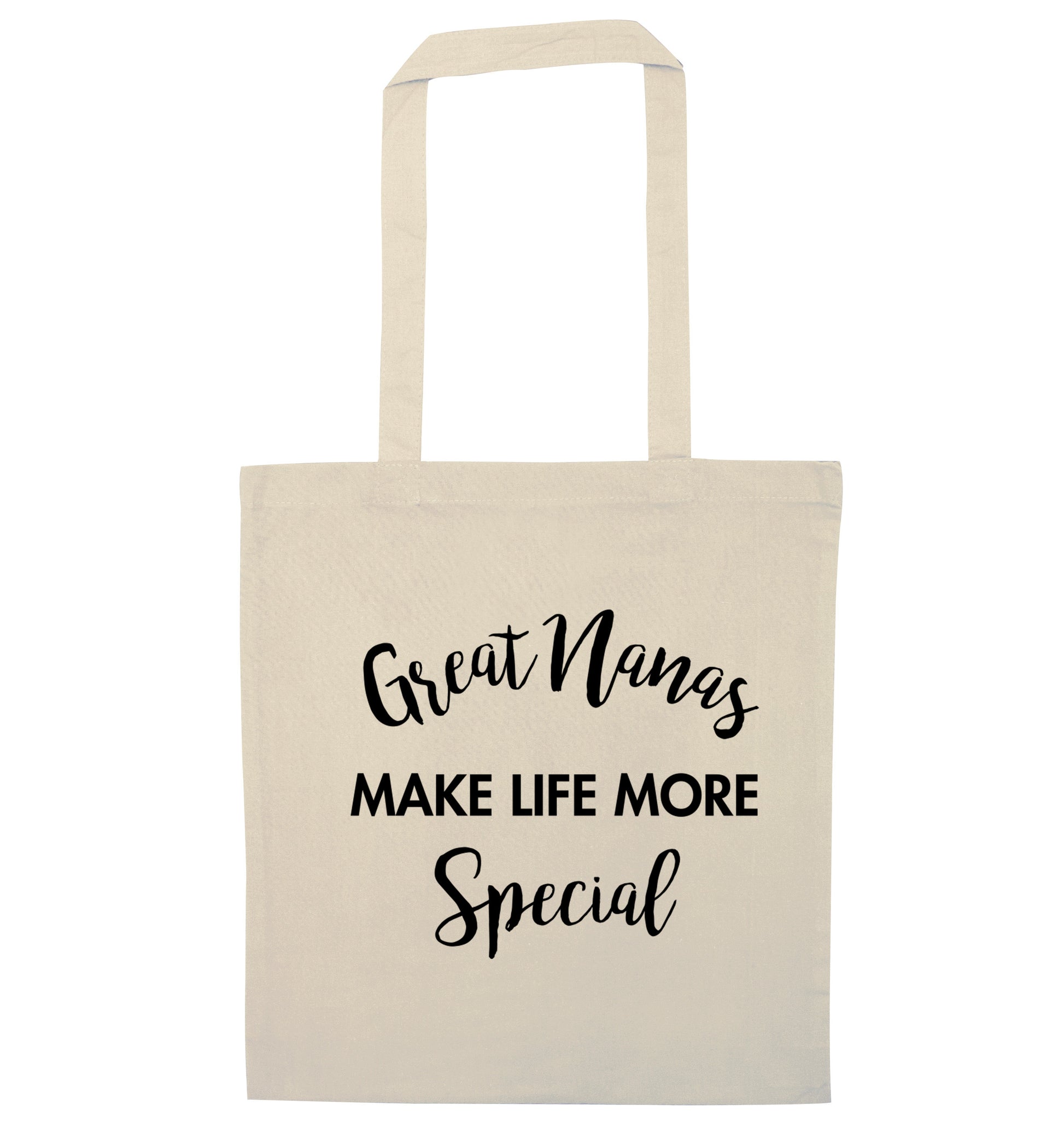 Great nanas make life more special natural tote bag