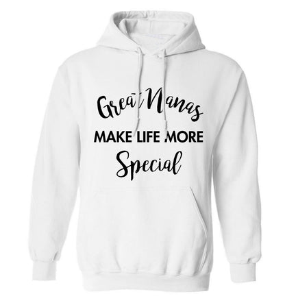Great nanas make life more special adults unisex white hoodie 2XL
