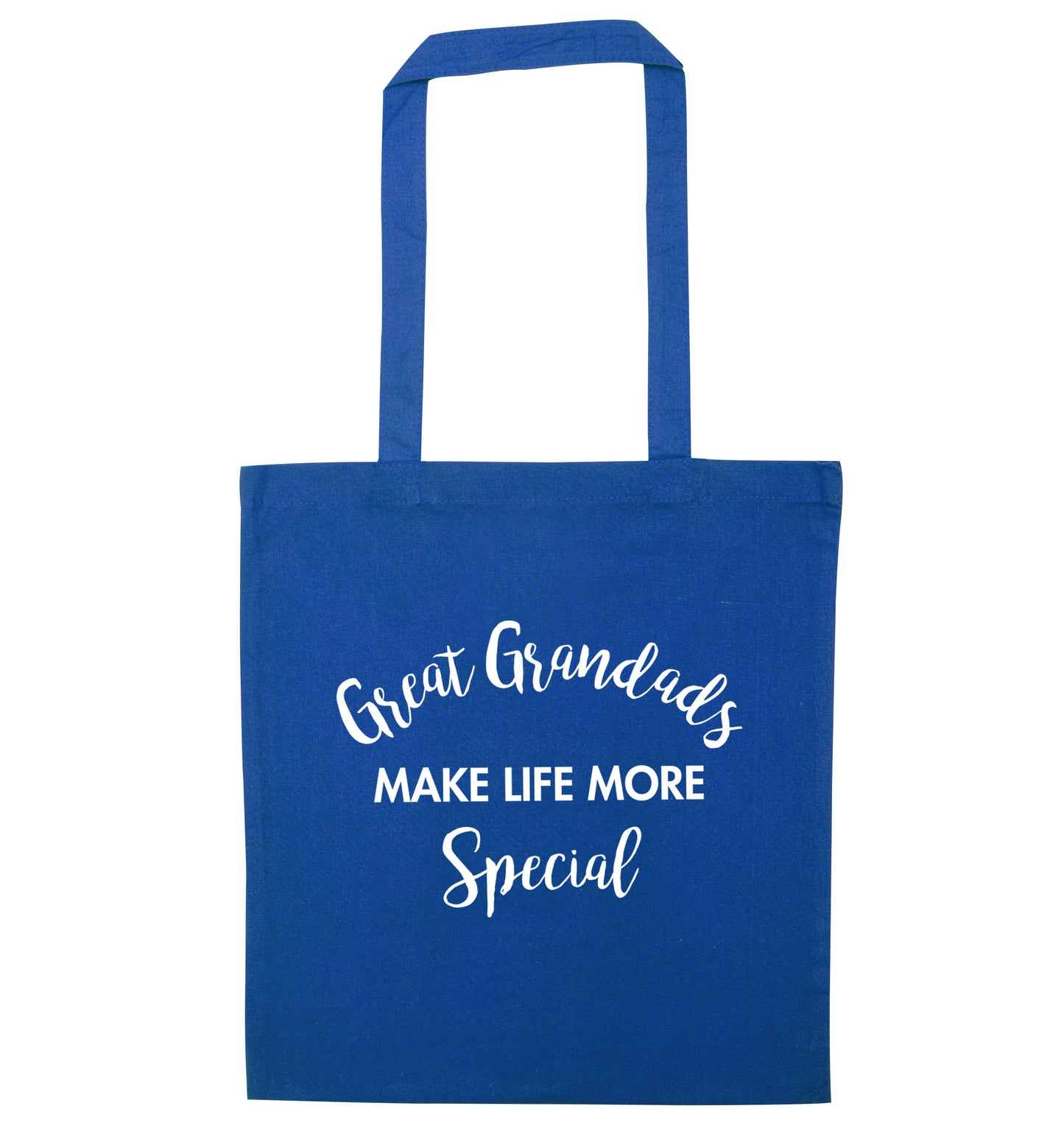 Great Grandads make life more special blue tote bag