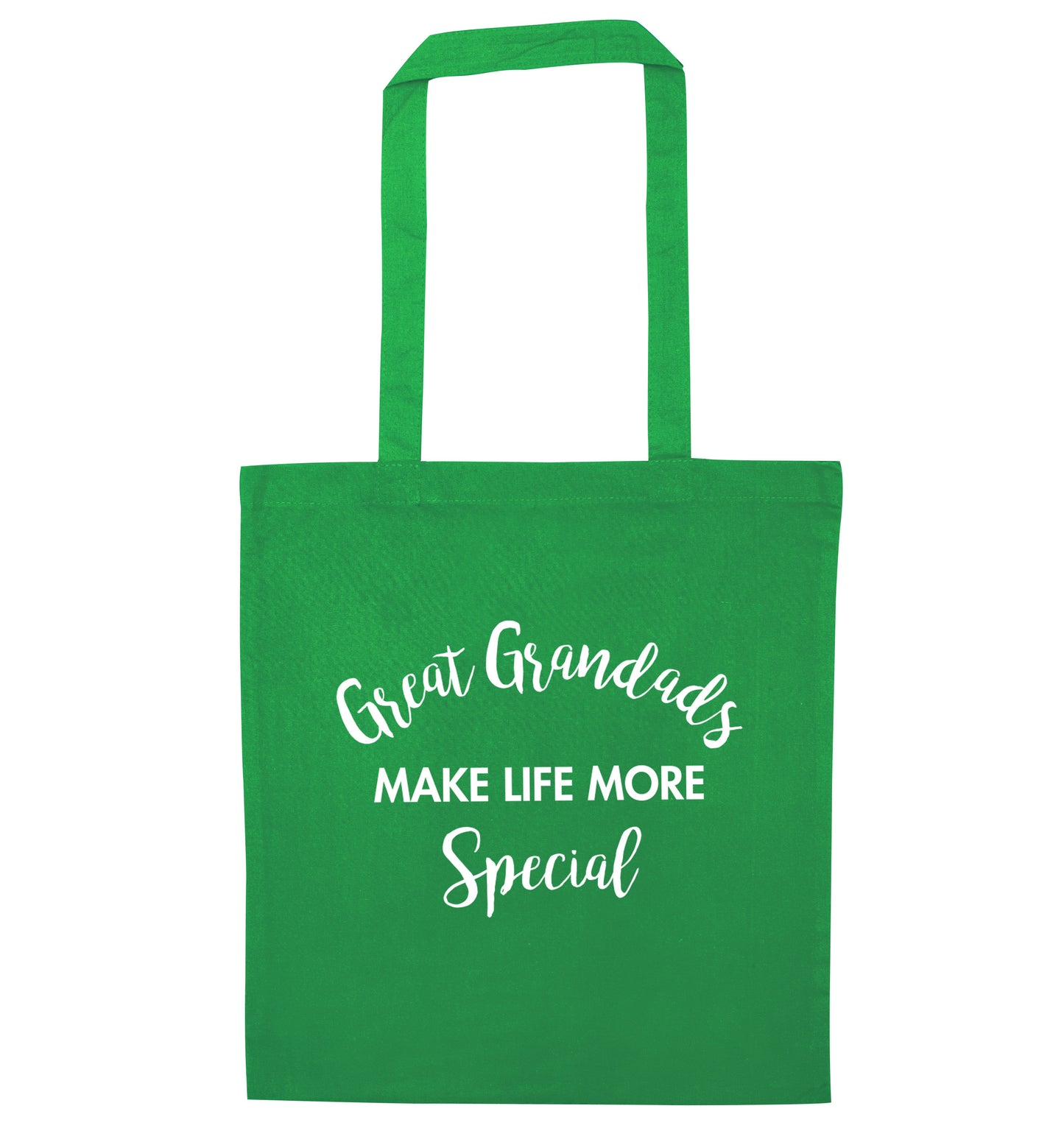 Great Grandads make life more special green tote bag