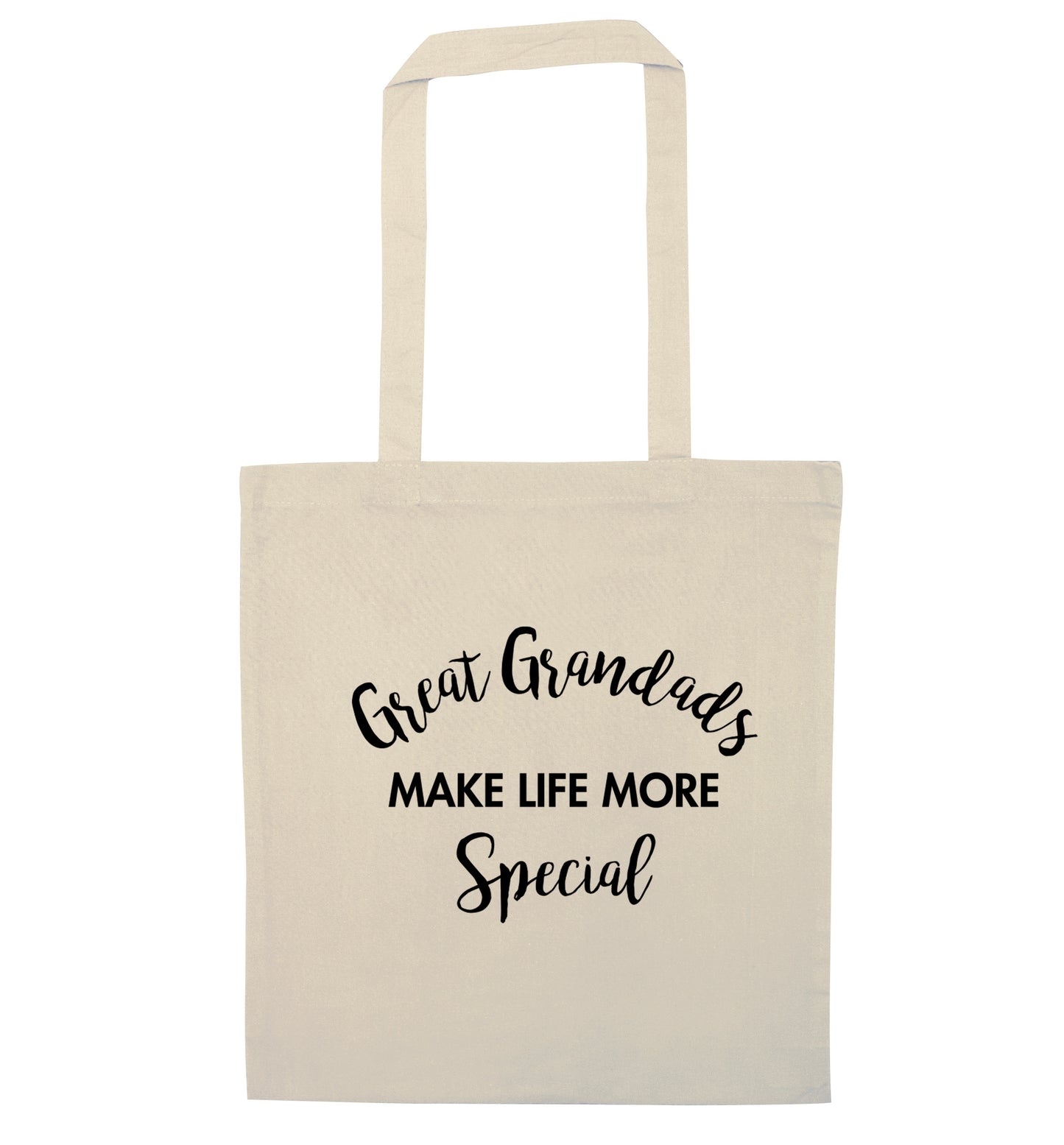 Great Grandads make life more special natural tote bag