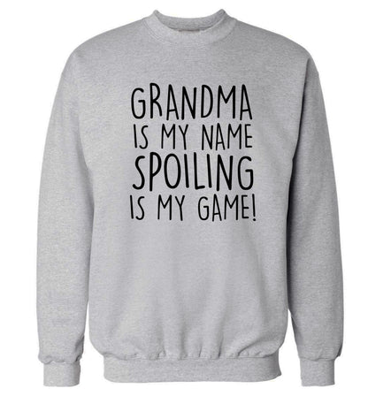 Grandma is my name, spoiling is my game Adult's unisex grey Sweater 2XL