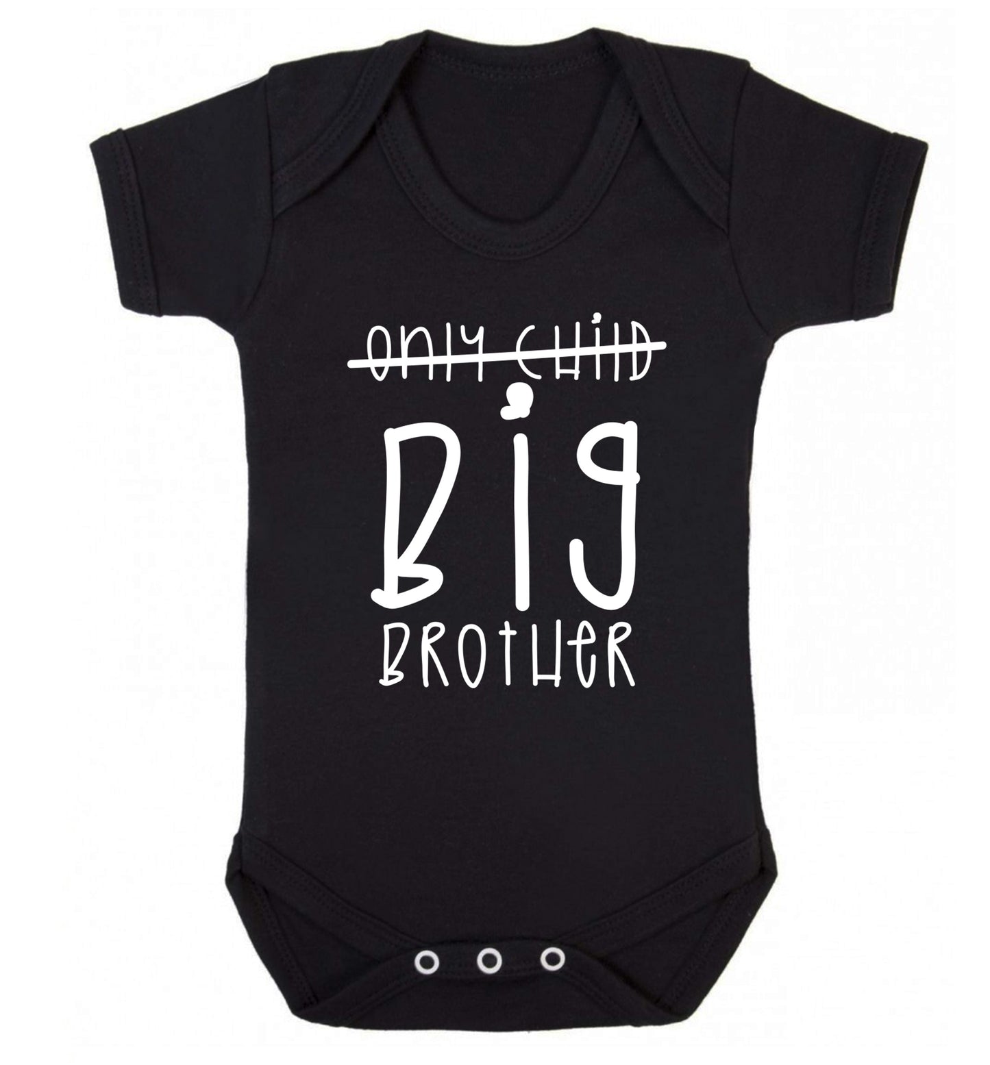 Only child big brother Baby Vest black 18-24 months