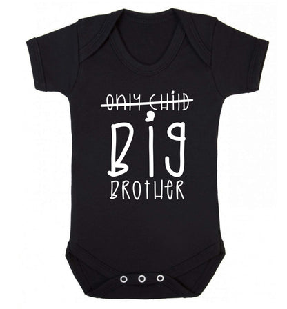 Only child big brother Baby Vest black 18-24 months