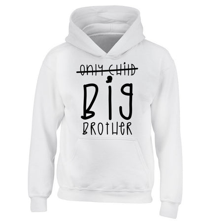 Only child big brother children's white hoodie 12-14 Years
