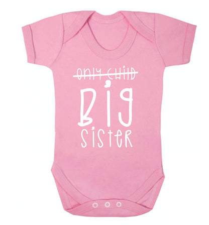 Only child big sister Baby Vest pale pink 18-24 months
