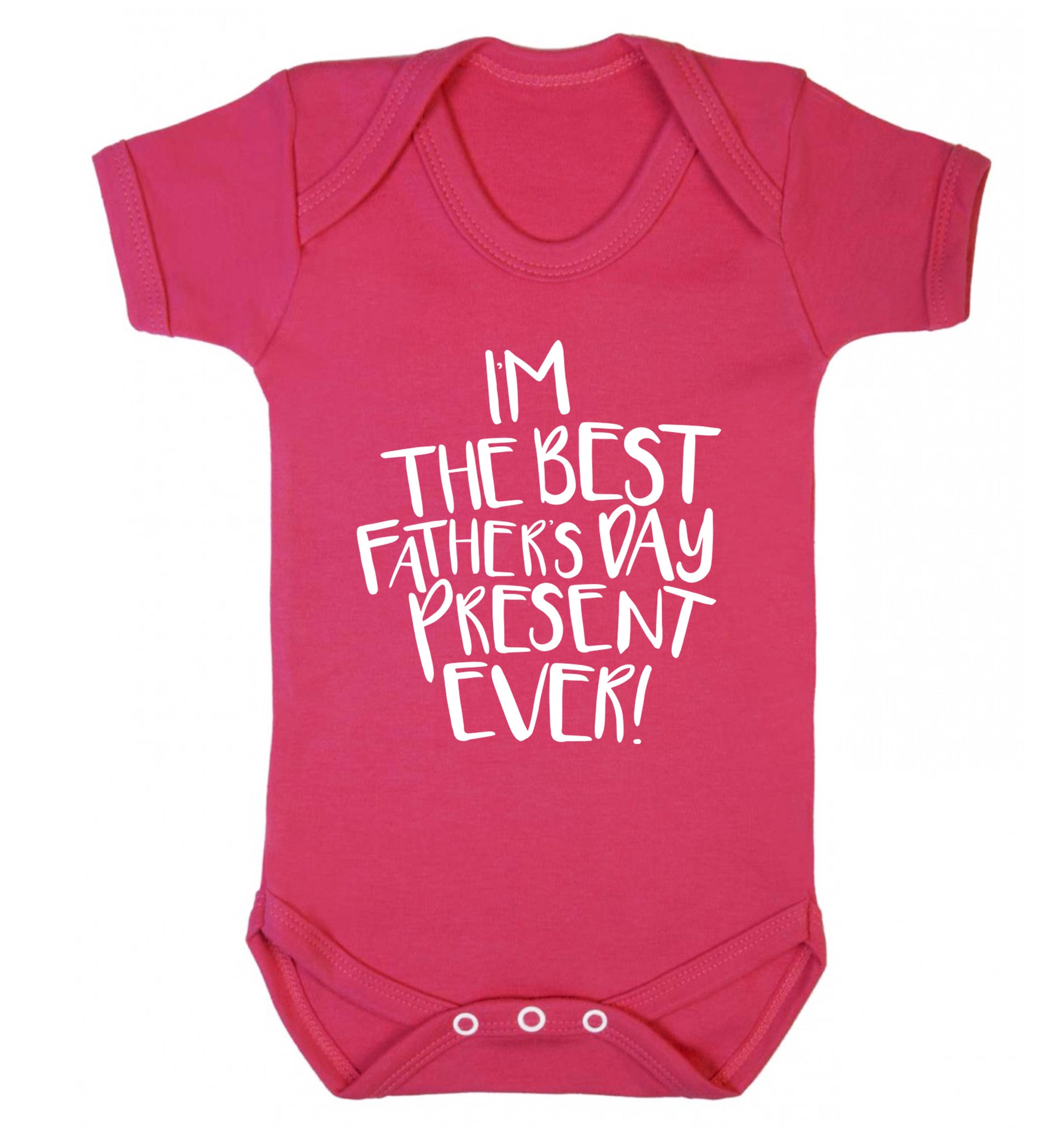 I'm the best father's day present ever! Baby Vest dark pink 18-24 months