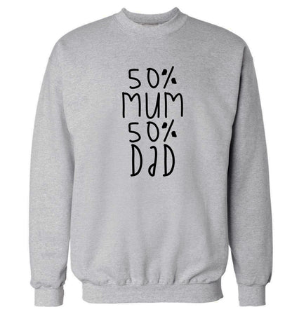 50% mum 50% dad Adult's unisex grey Sweater 2XL