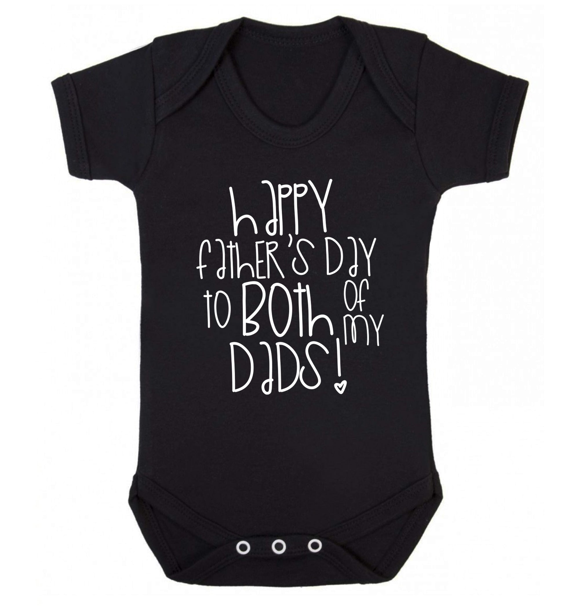 Happy father's day to both of my dads Baby Vest black 18-24 months