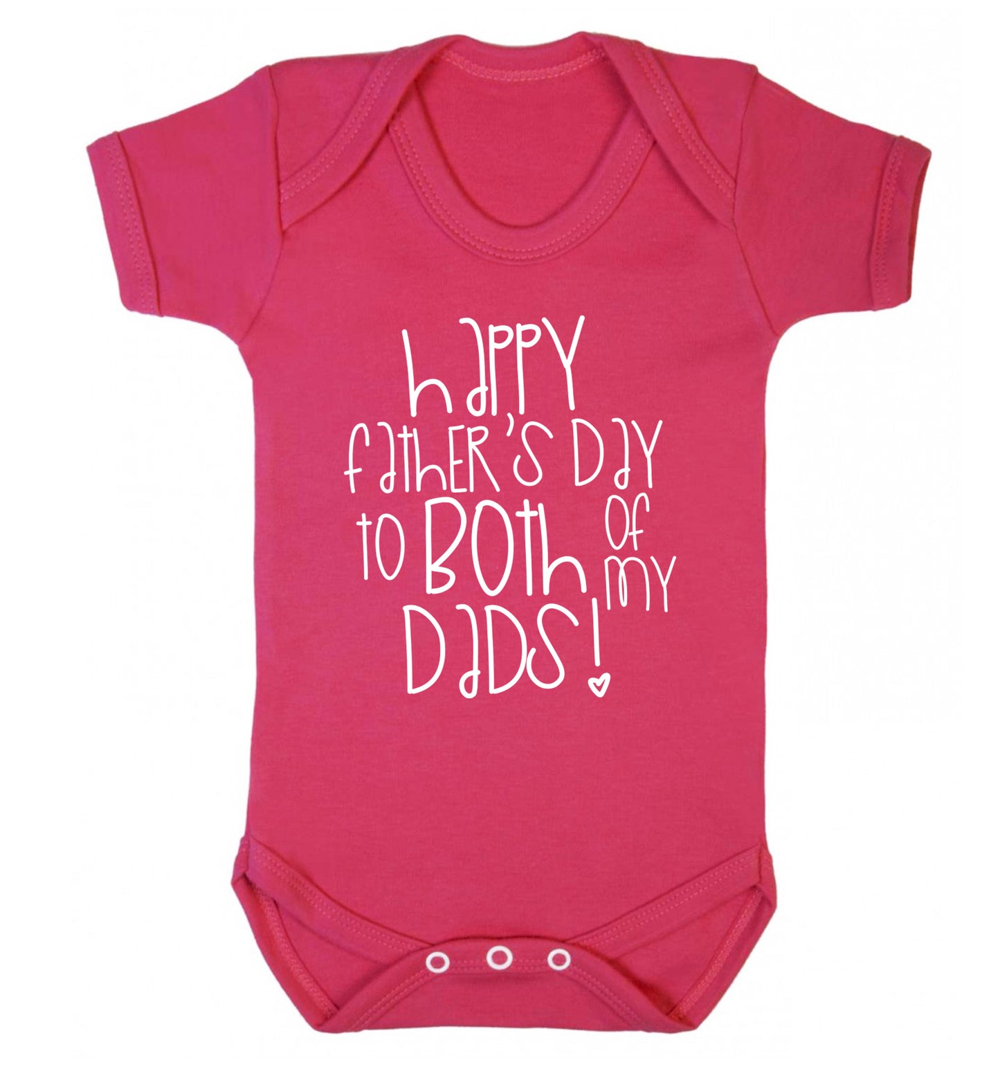 Happy father's day to both of my dads Baby Vest dark pink 18-24 months
