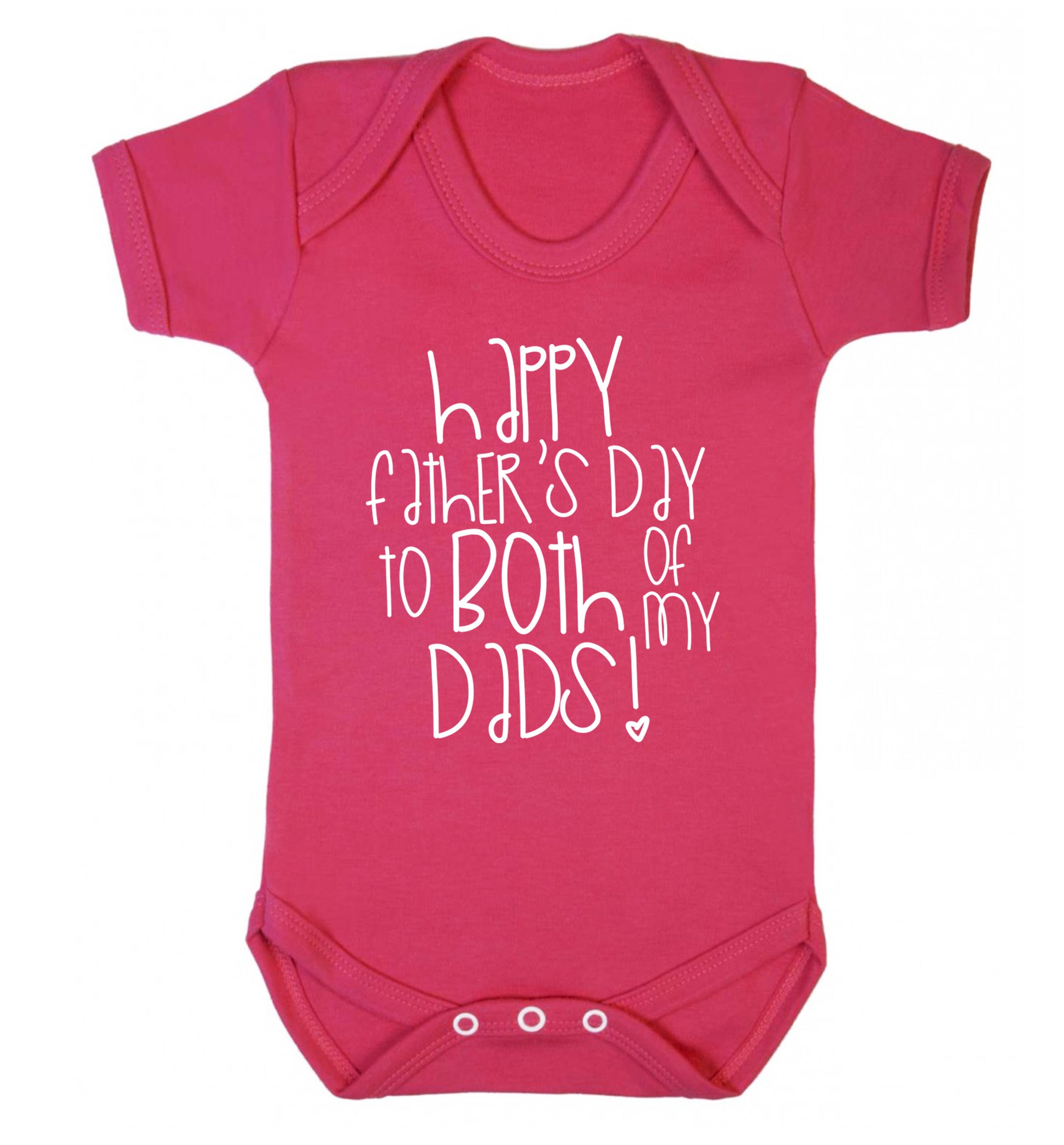 Happy father's day to both of my dads Baby Vest dark pink 18-24 months