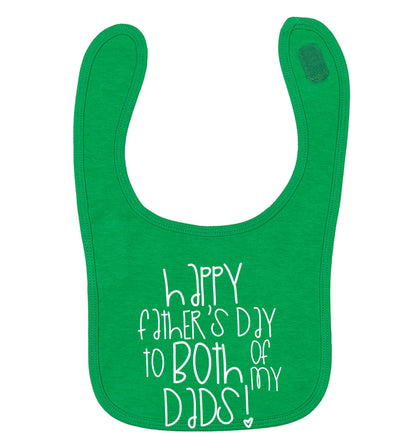 Happy Father's Day to both of my dads green baby bib