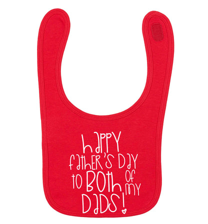 Happy Father's Day to both of my dads red baby bib