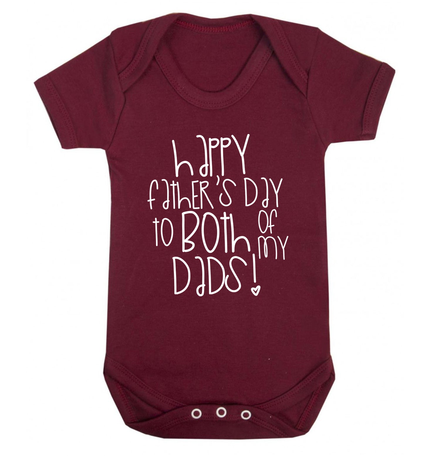 Happy father's day to both of my dads Baby Vest maroon 18-24 months