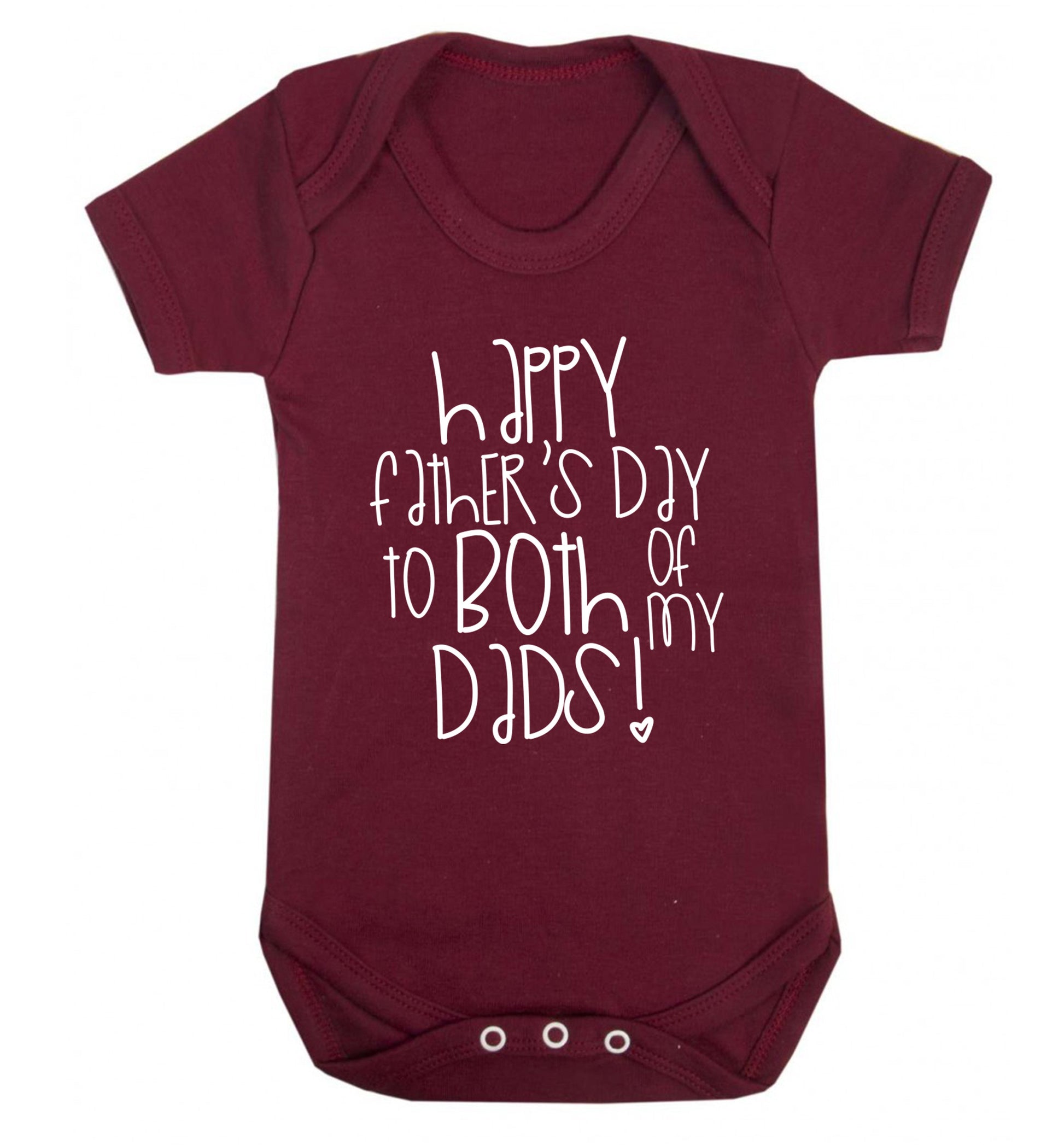 Happy father's day to both of my dads Baby Vest maroon 18-24 months