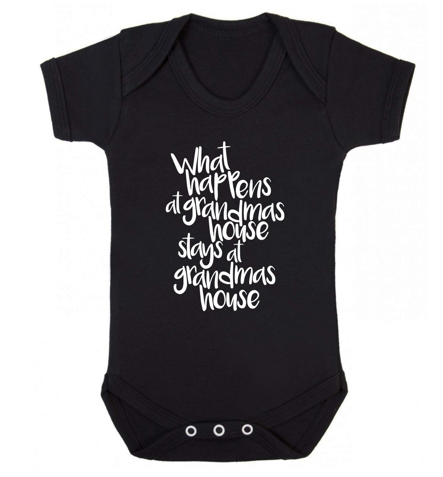 What happens at grandmas house stays at grandmas house Baby Vest black 18-24 months
