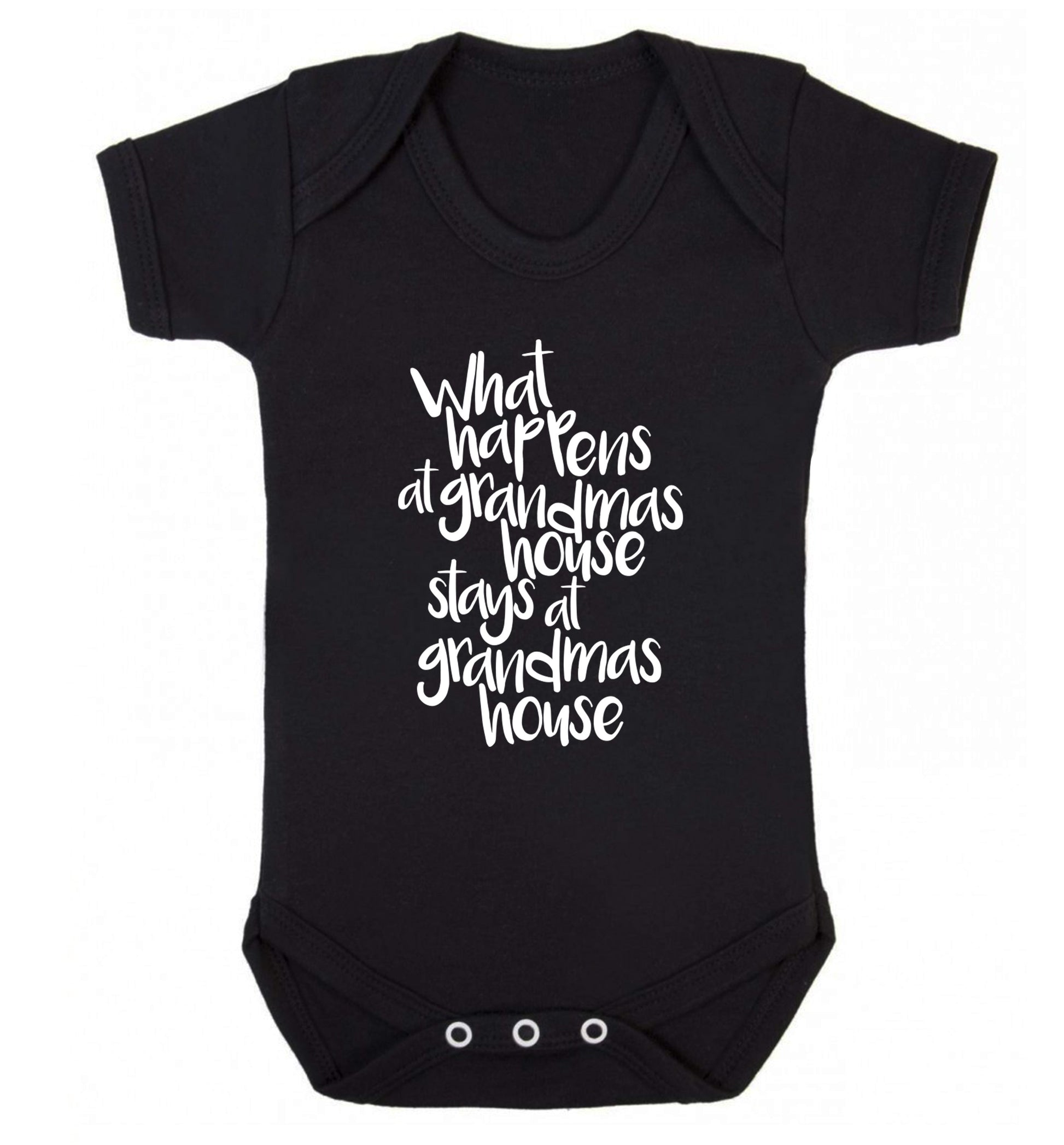 What happens at grandmas house stays at grandmas house Baby Vest black 18-24 months