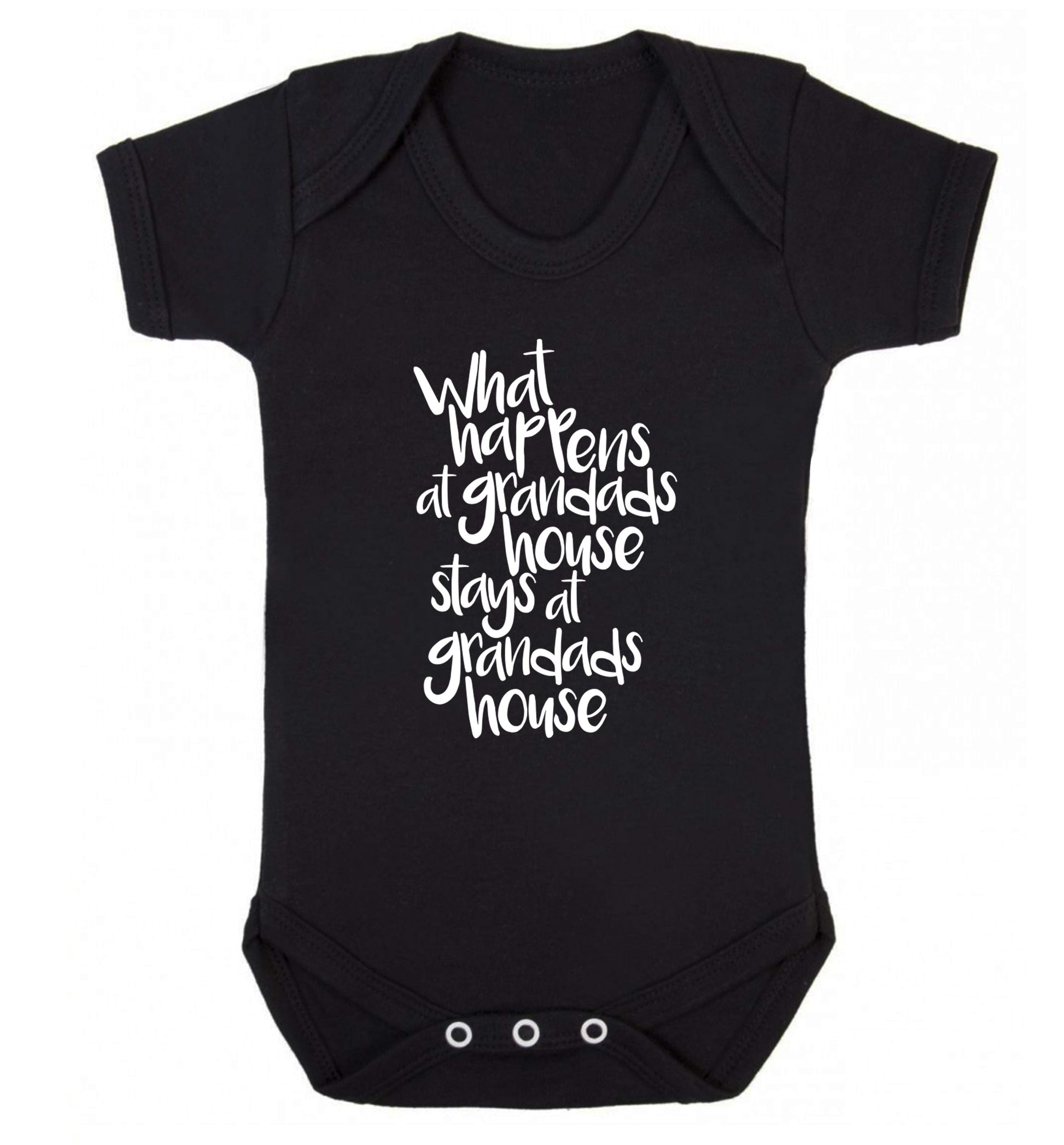 What happens at grandads house stays at grandads house Baby Vest black 18-24 months