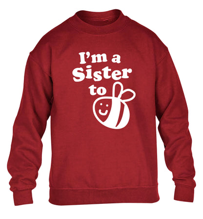 I'm a sister to be children's grey sweater 12-14 Years