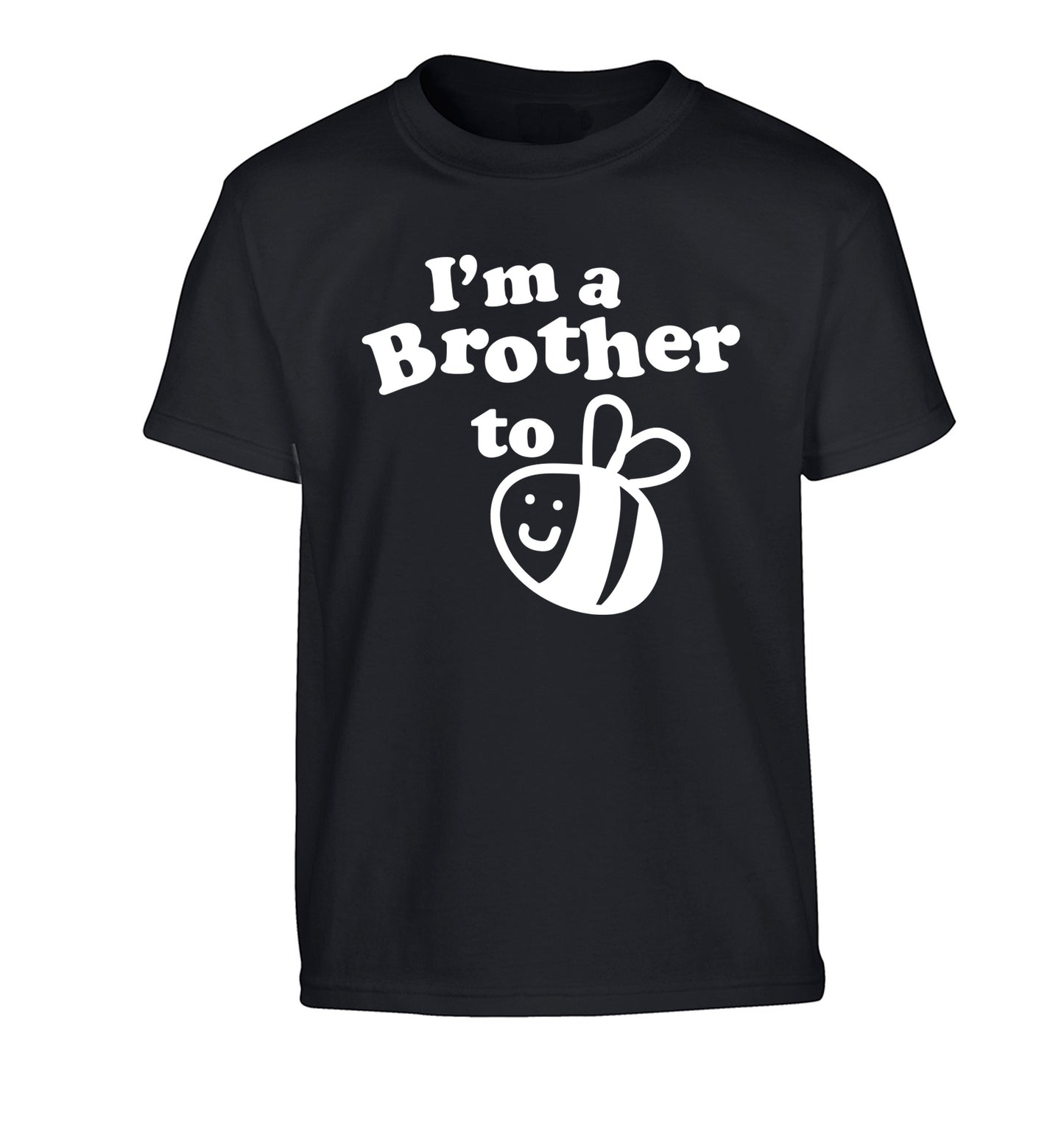I'm a brother to be Children's black Tshirt 12-14 Years