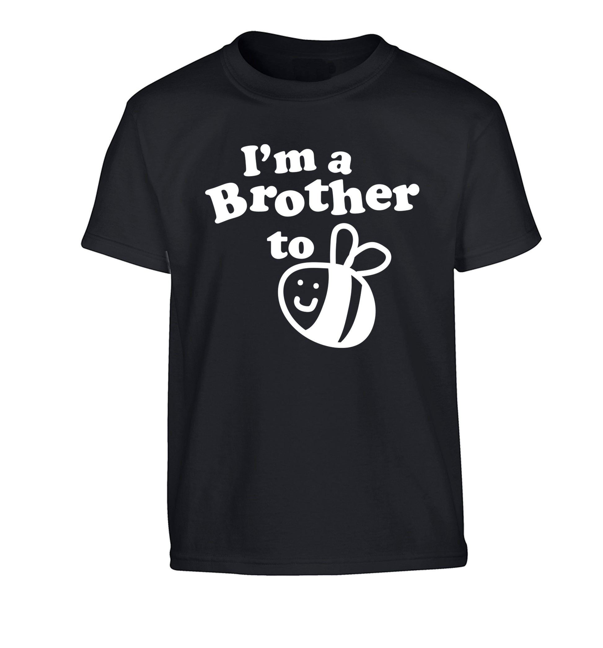 I'm a brother to be Children's black Tshirt 12-14 Years