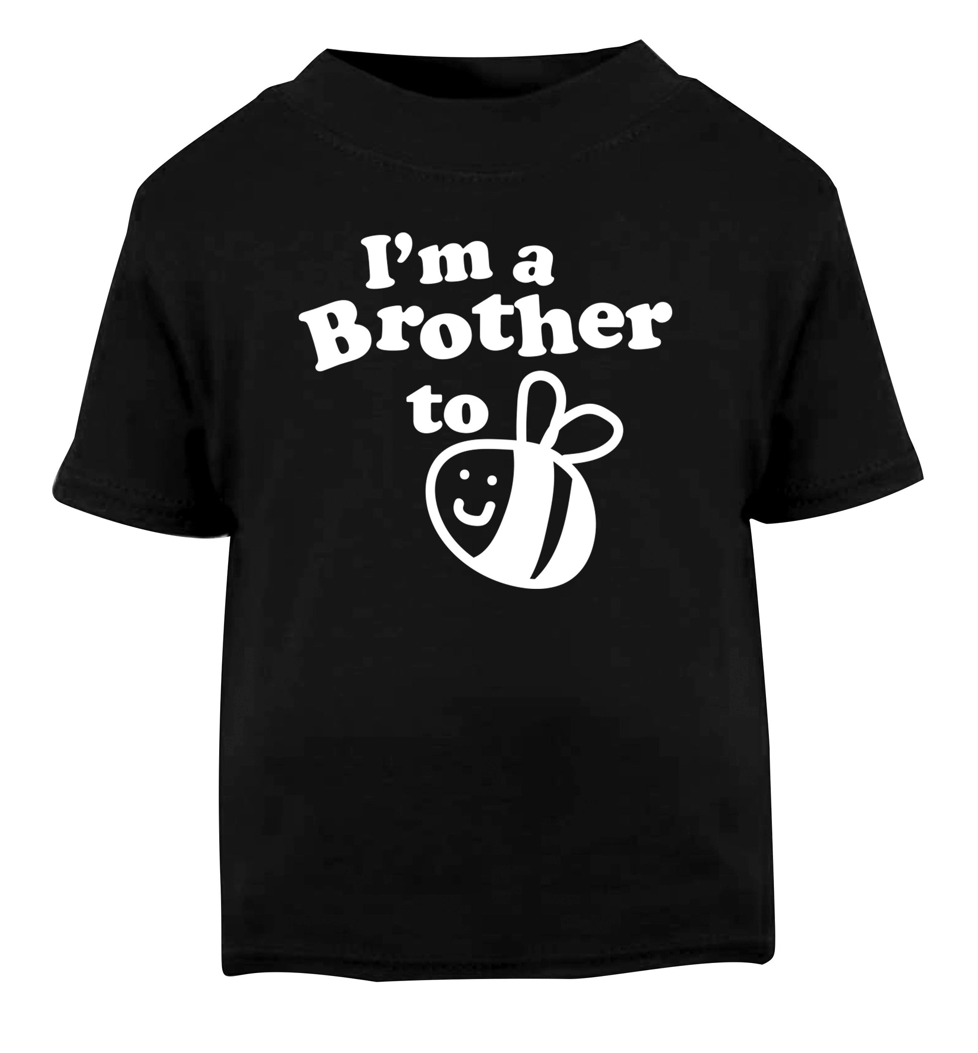 I'm a brother to be Black Baby Toddler Tshirt 2 years