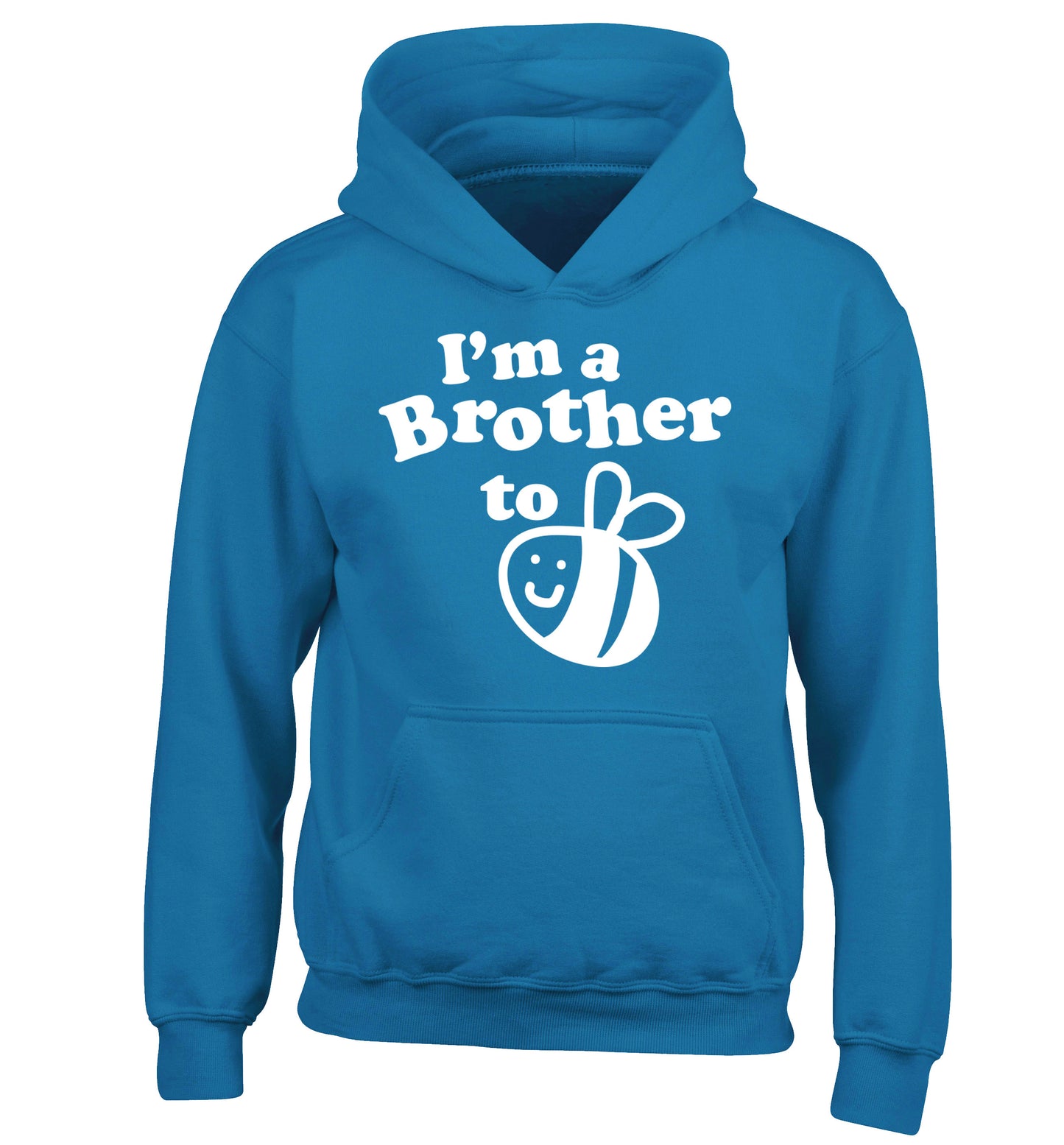 I'm a brother to be children's blue hoodie 12-14 Years
