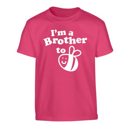 I'm a brother to be Children's pink Tshirt 12-14 Years