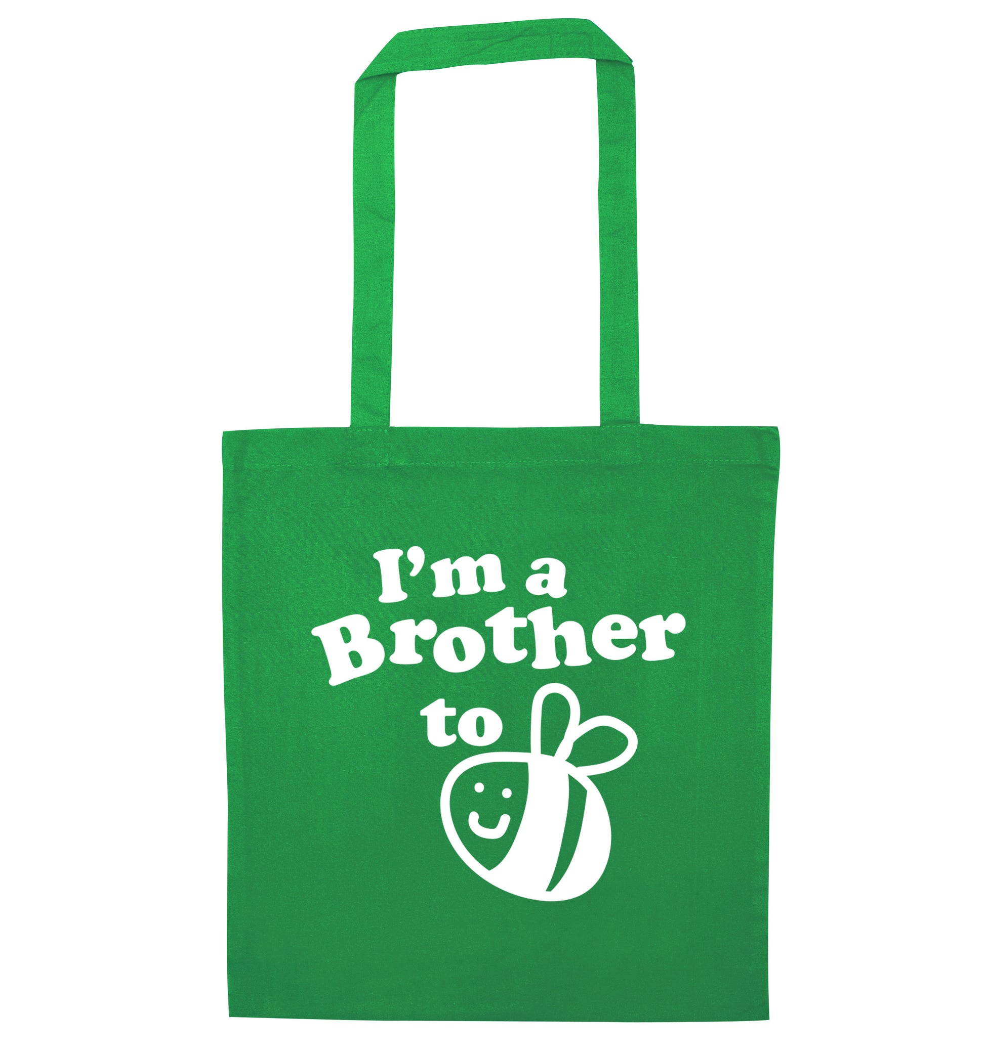 I'm a brother to be green tote bag