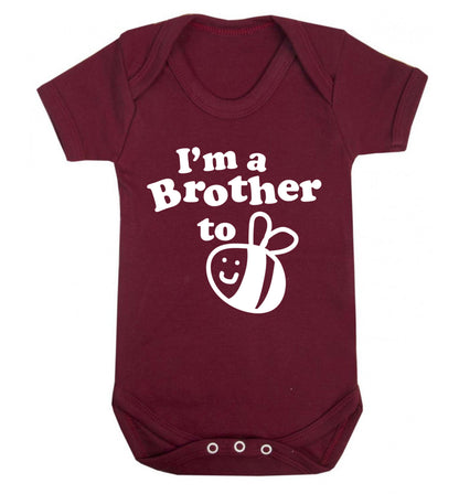 I'm a brother to be Baby Vest maroon 18-24 months