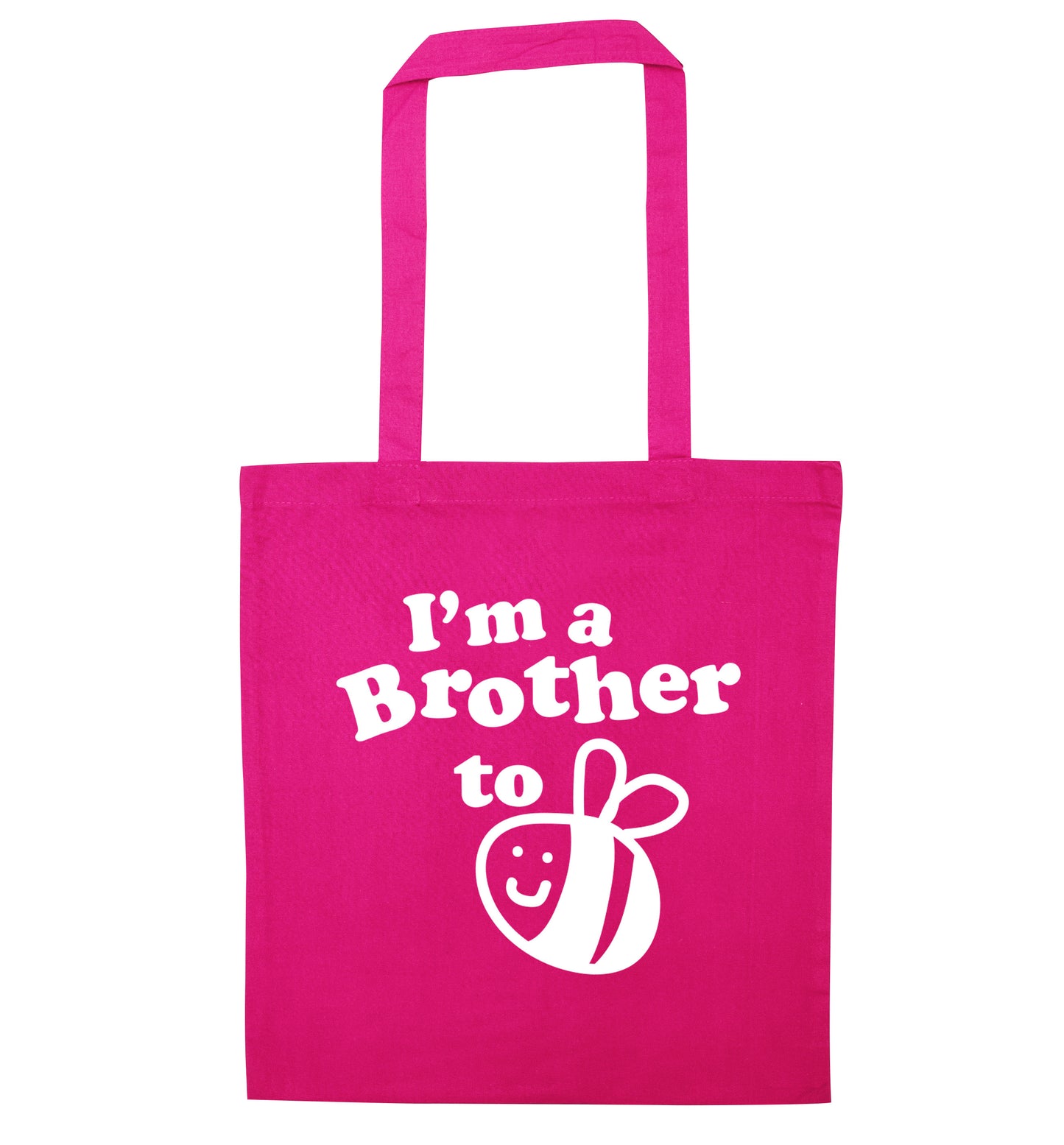 I'm a brother to be pink tote bag