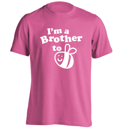 I'm a brother to be adults unisex pink Tshirt 2XL