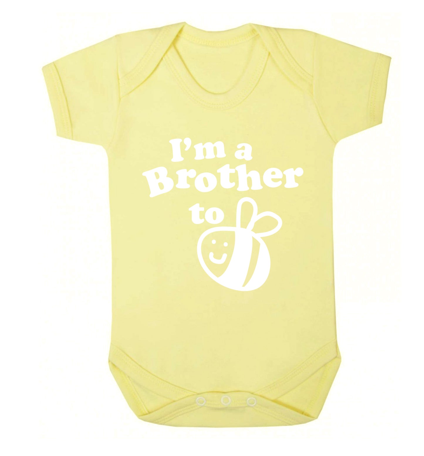 I'm a brother to be Baby Vest pale yellow 18-24 months