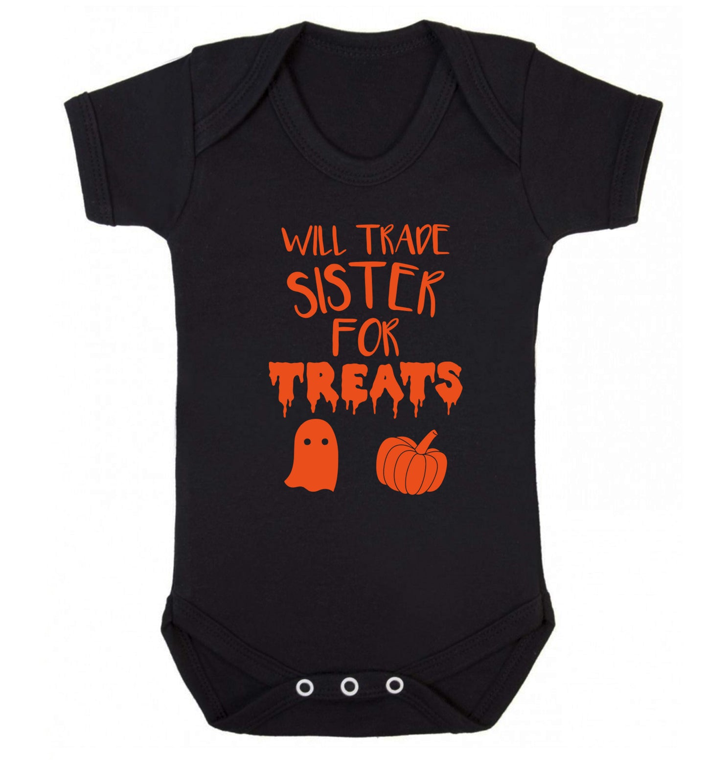 Will trade sister for treats Baby Vest black 18-24 months