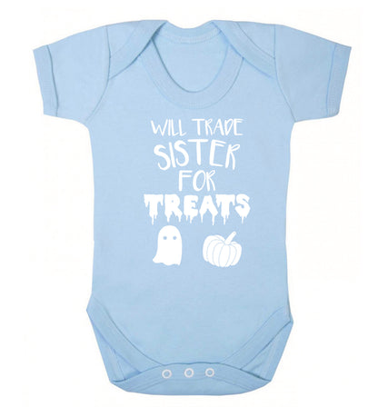 Will trade sister for treats Baby Vest pale blue 18-24 months