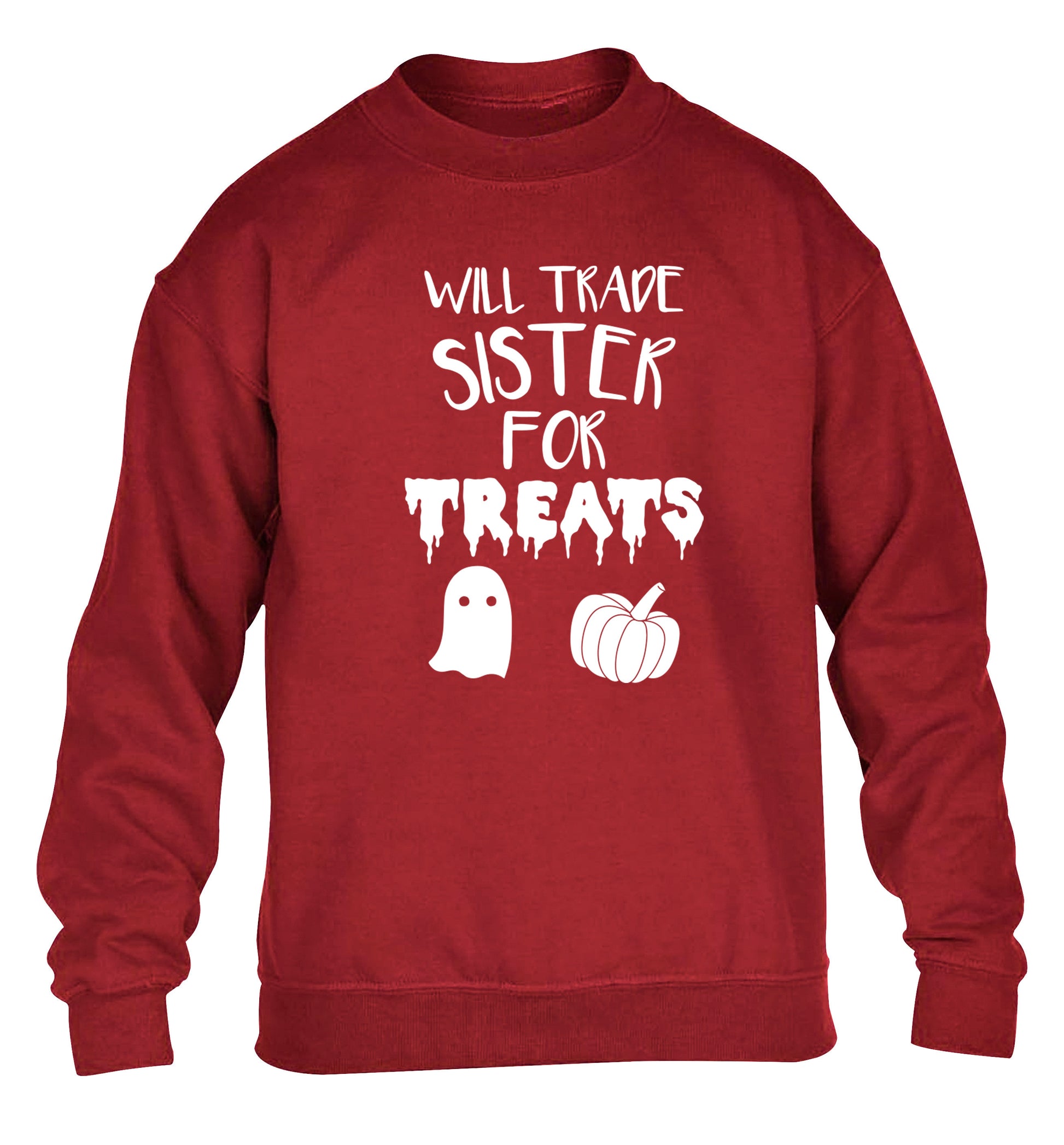 Will trade sister for treats children's grey sweater 12-14 Years