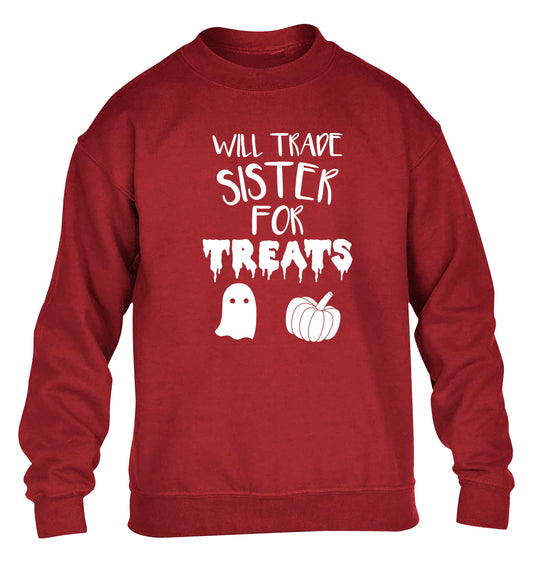 Will trade sister for treats children's grey sweater 12-14 Years