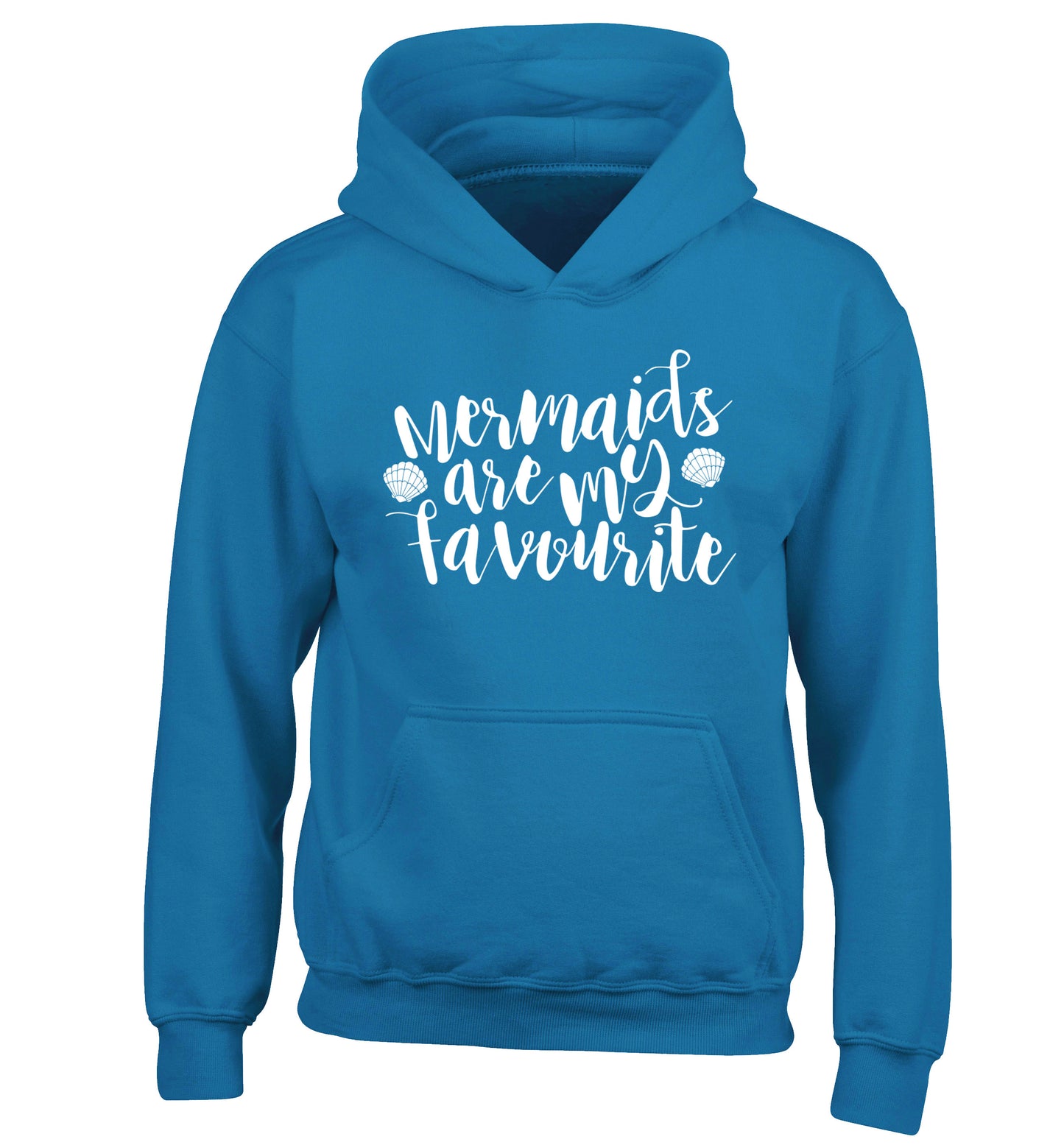 Mermaids are my favourite children's blue hoodie 12-14 Years